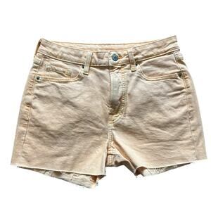 Old Navy OG Straight Peachy Orange High Rise Denim Jean Shorts Women's 8